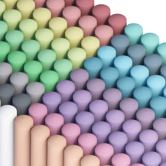 Feela 162-pack sidewalk chalk box showing 18 colors for vibrant outdoor art.