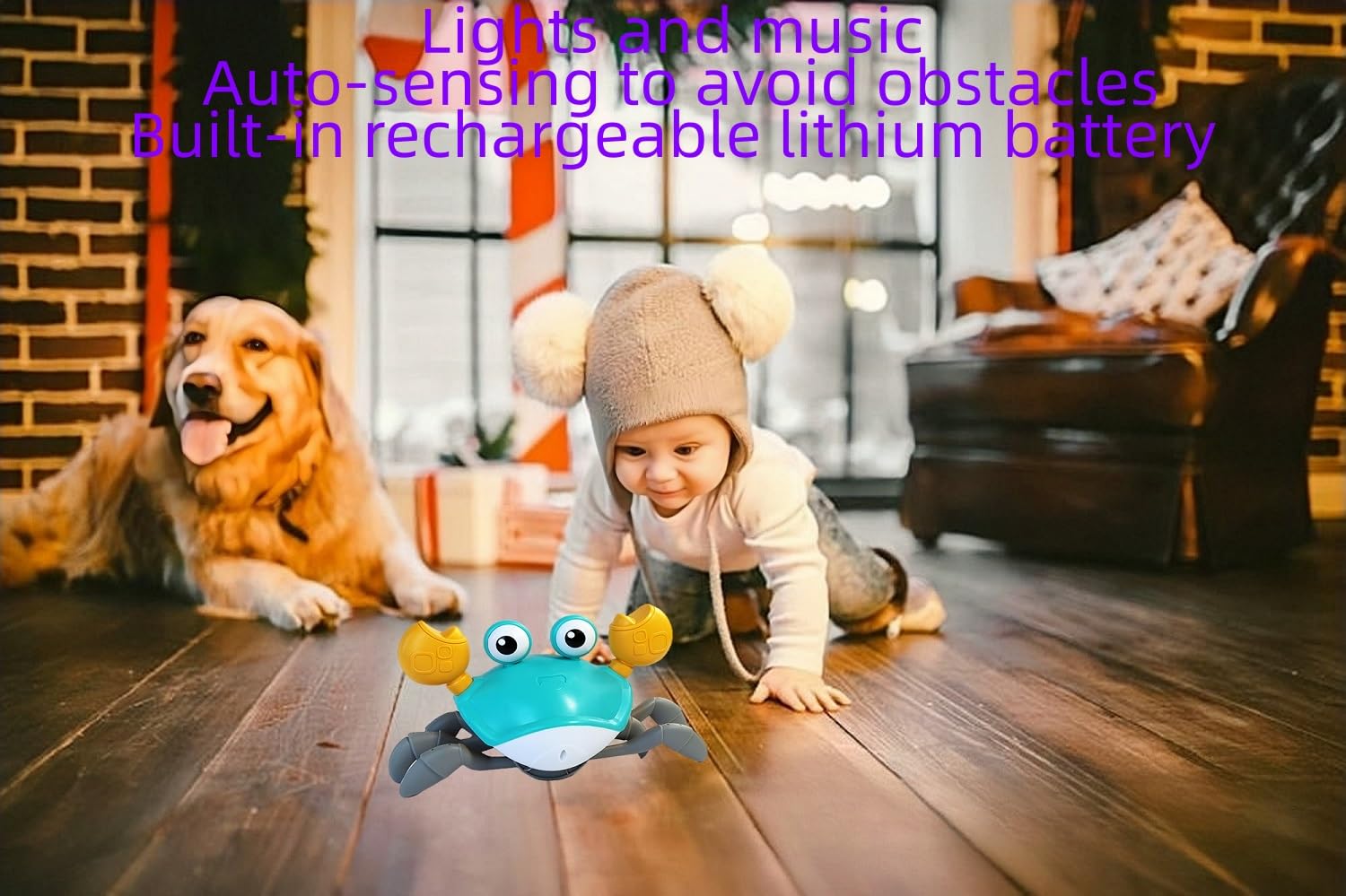 Feelguy Crawling Crab Toy lights and sounds spark sensory engagement during playtime