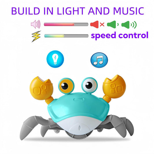 Feelguy Crawling Crab Toy side movement demonstrates dynamic crawling for interactive play