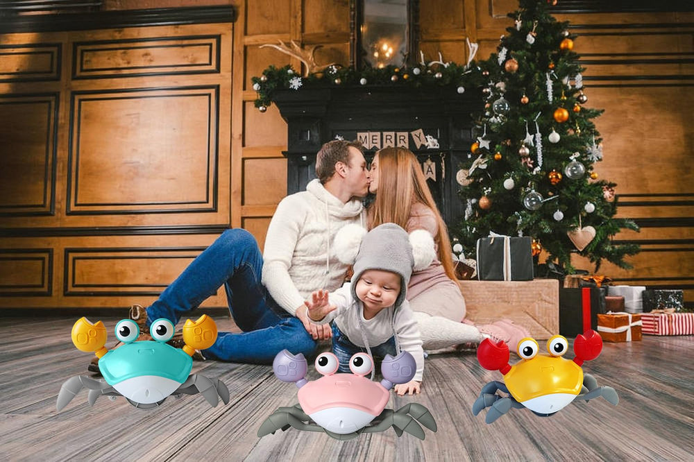 FEELGUY family friendly crab toy offers interactive fun for kids and pets.