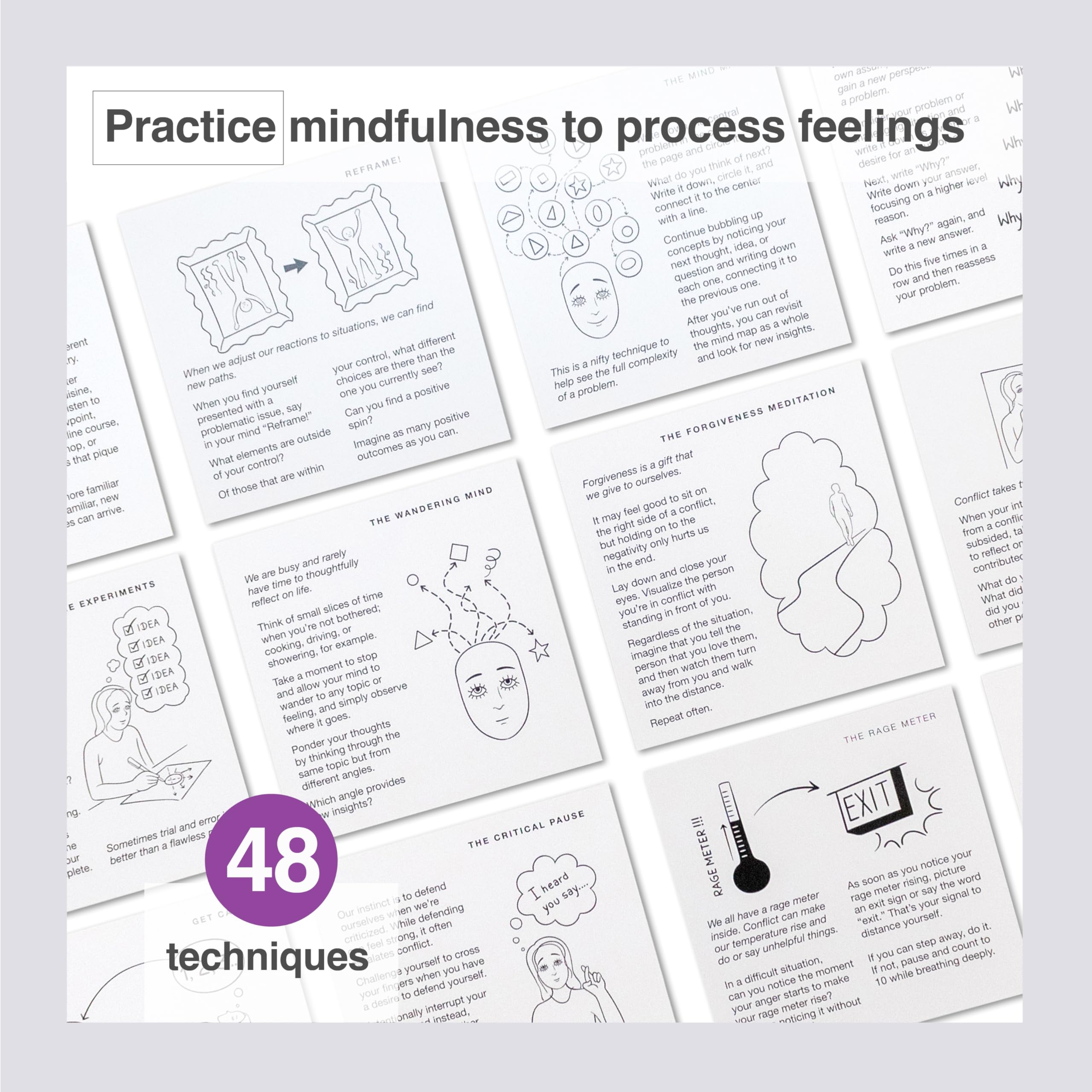 A person uses the FeelWise deck in a calm space for resilience.