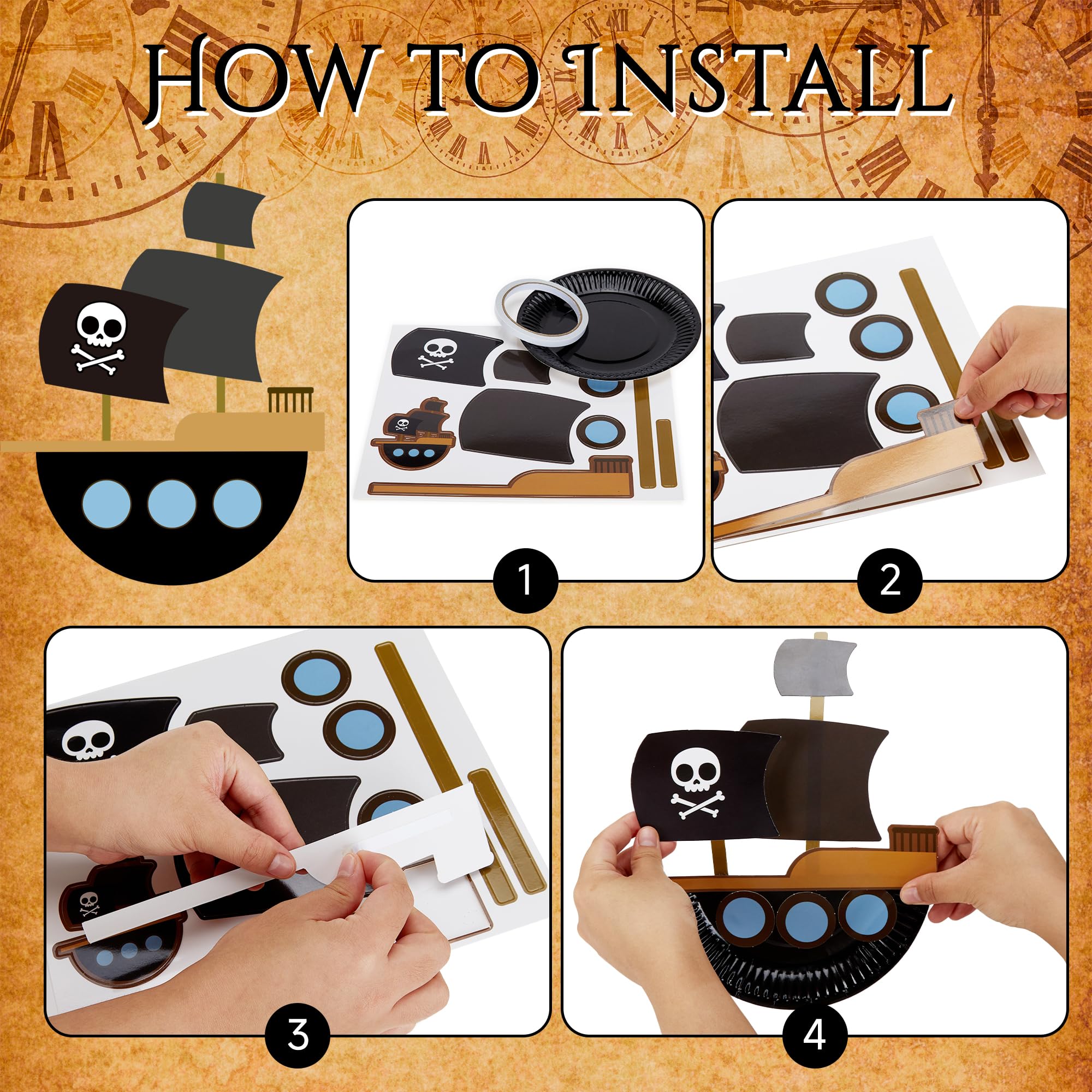Fegat animal pattern cards for easy sticking onto plates