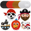 Fegat pirate paper plate kit pack for group crafts and parties