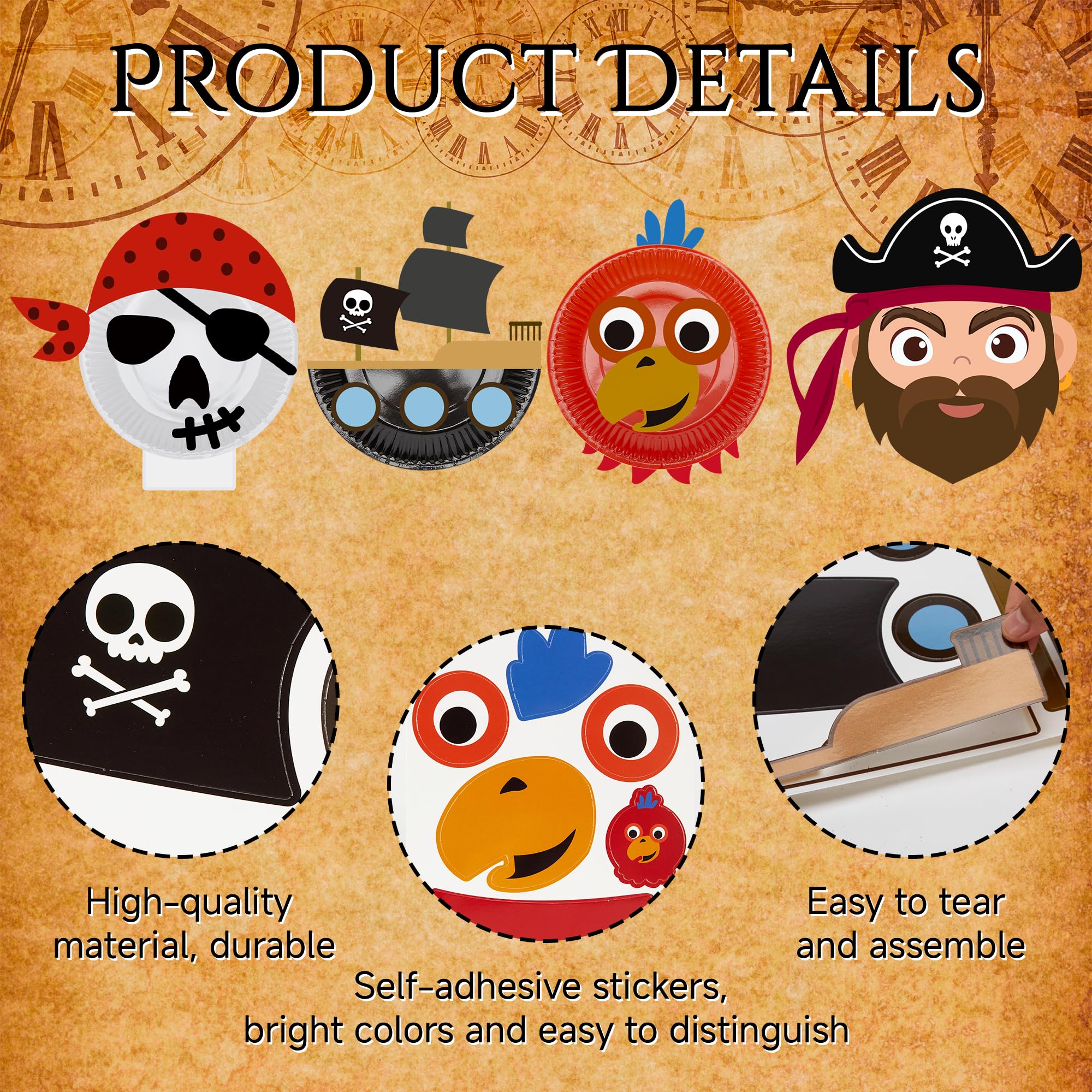 Fegat seven-inch plates with colorways for lively pirate crafts