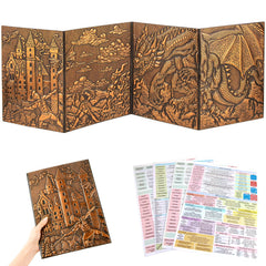 FEIDIAO DND DM Screen with 3D embossed cover enhances immersion.