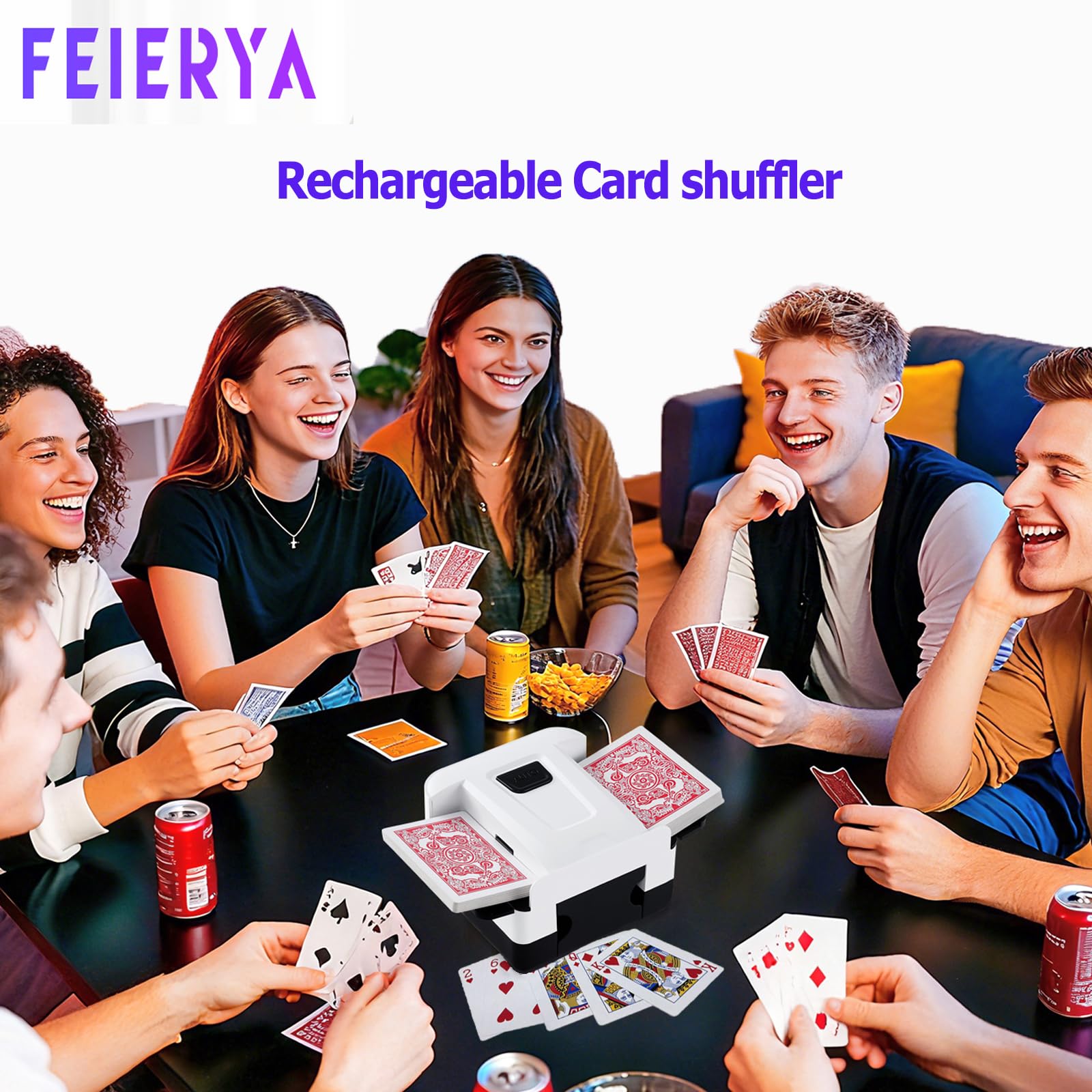 FEIERYA shuffler auto-shuffle button for effortless play