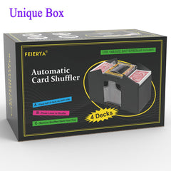 FEIERYA shuffler output area with shuffled decks ready to play.