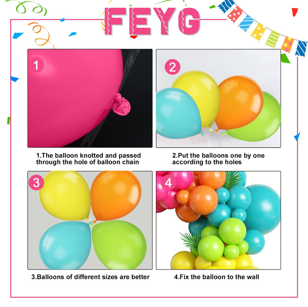 FEYG Hawaiian luau decor balloons: tropical vibes to elevate poolside celebrations