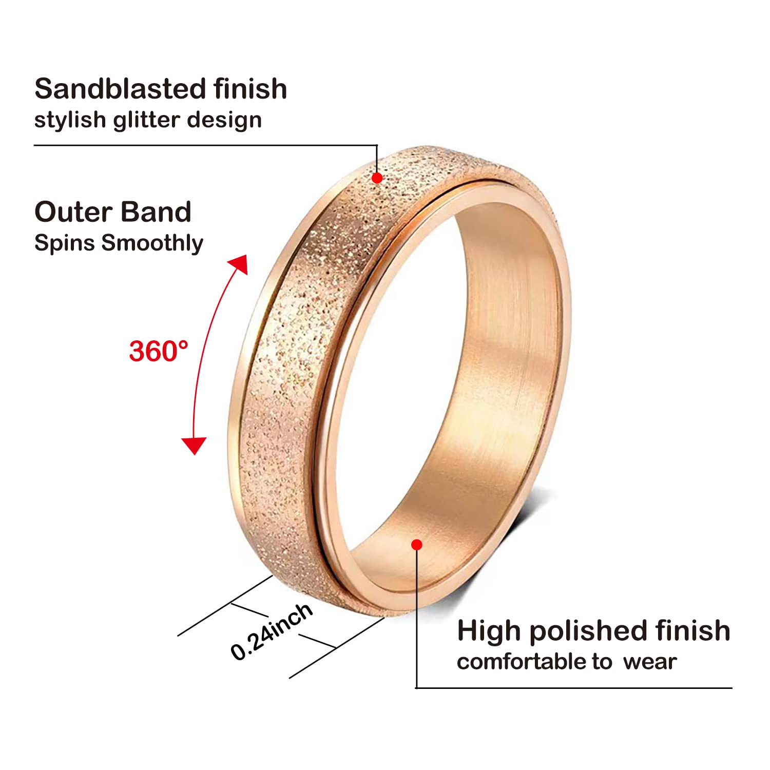 Fekang Anxiety Rings 4pc lifestyle shot suitable for study or commute