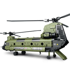Feleph CH-47 Chinook model kit assembly showing 1451 pieces for display