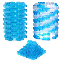 Feleph transparent blue bricks suit classrooms or homes for creative learning.
