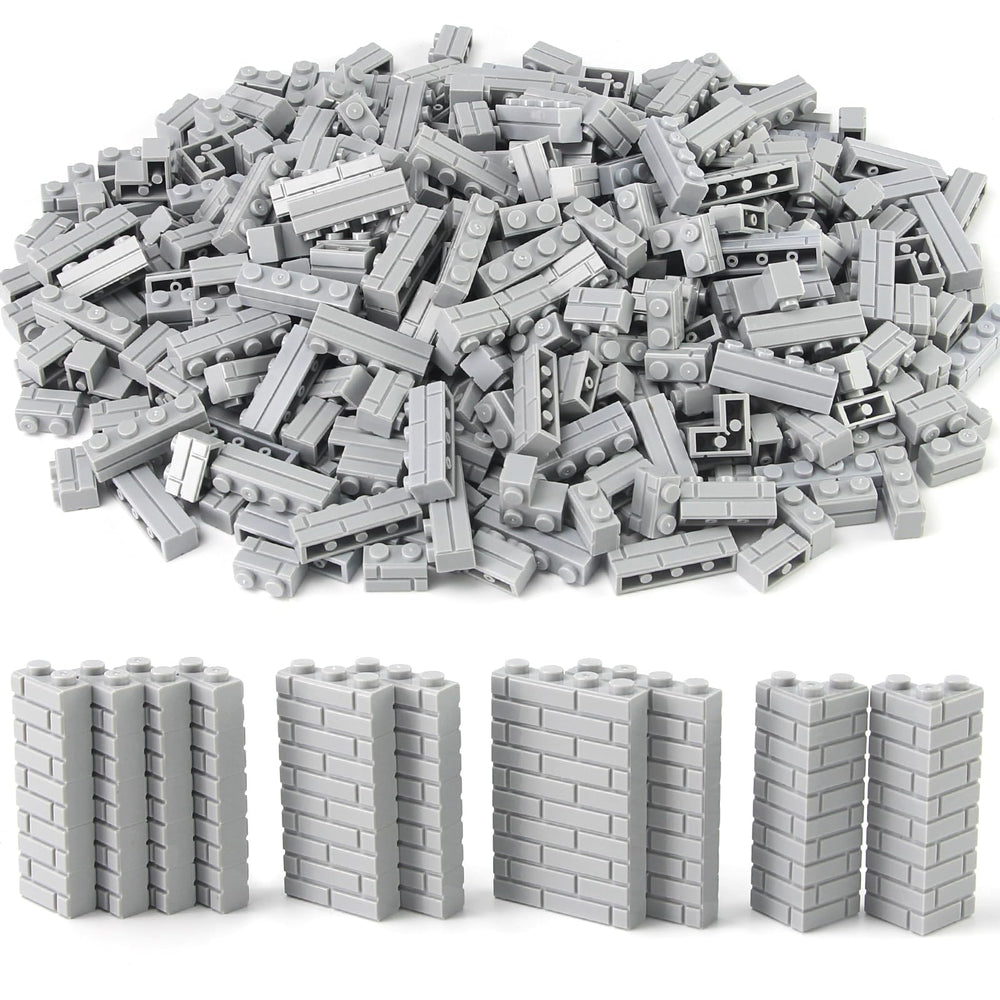 Feleph Masonry Bricks Set 1x2 bricks for sturdy wall connections