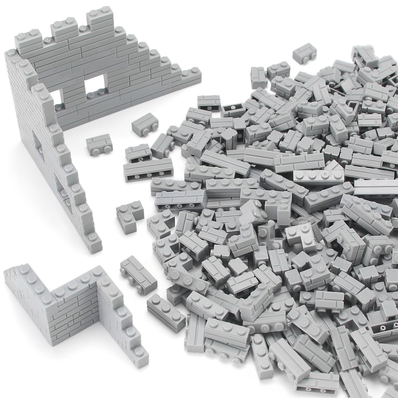 Feleph Masonry Bricks Set 1x4 bricks create stronger bases and corners