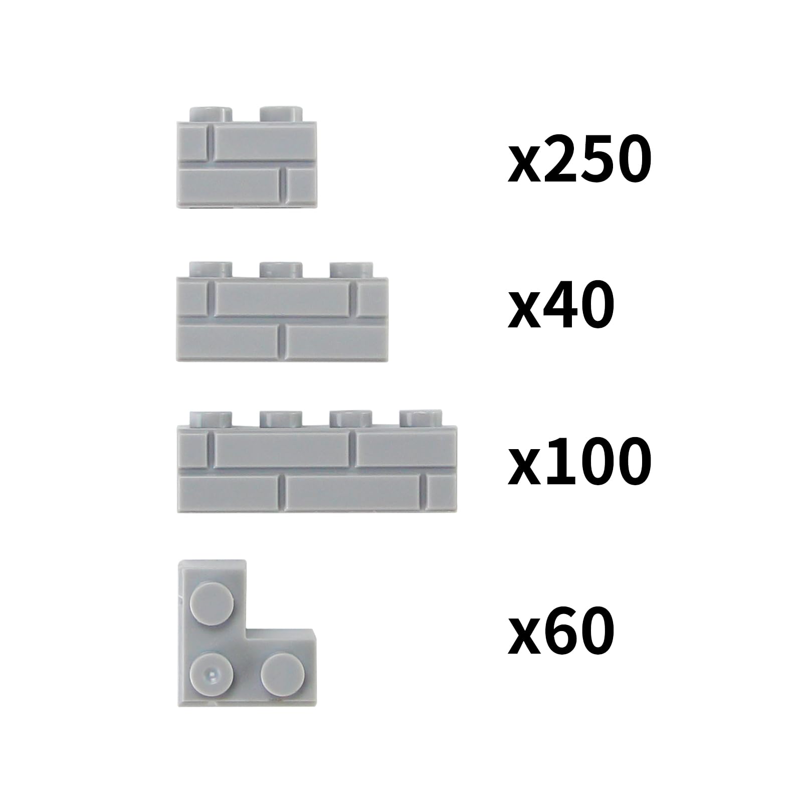 Feleph Masonry Bricks Set L-corner bricks enable clean corners