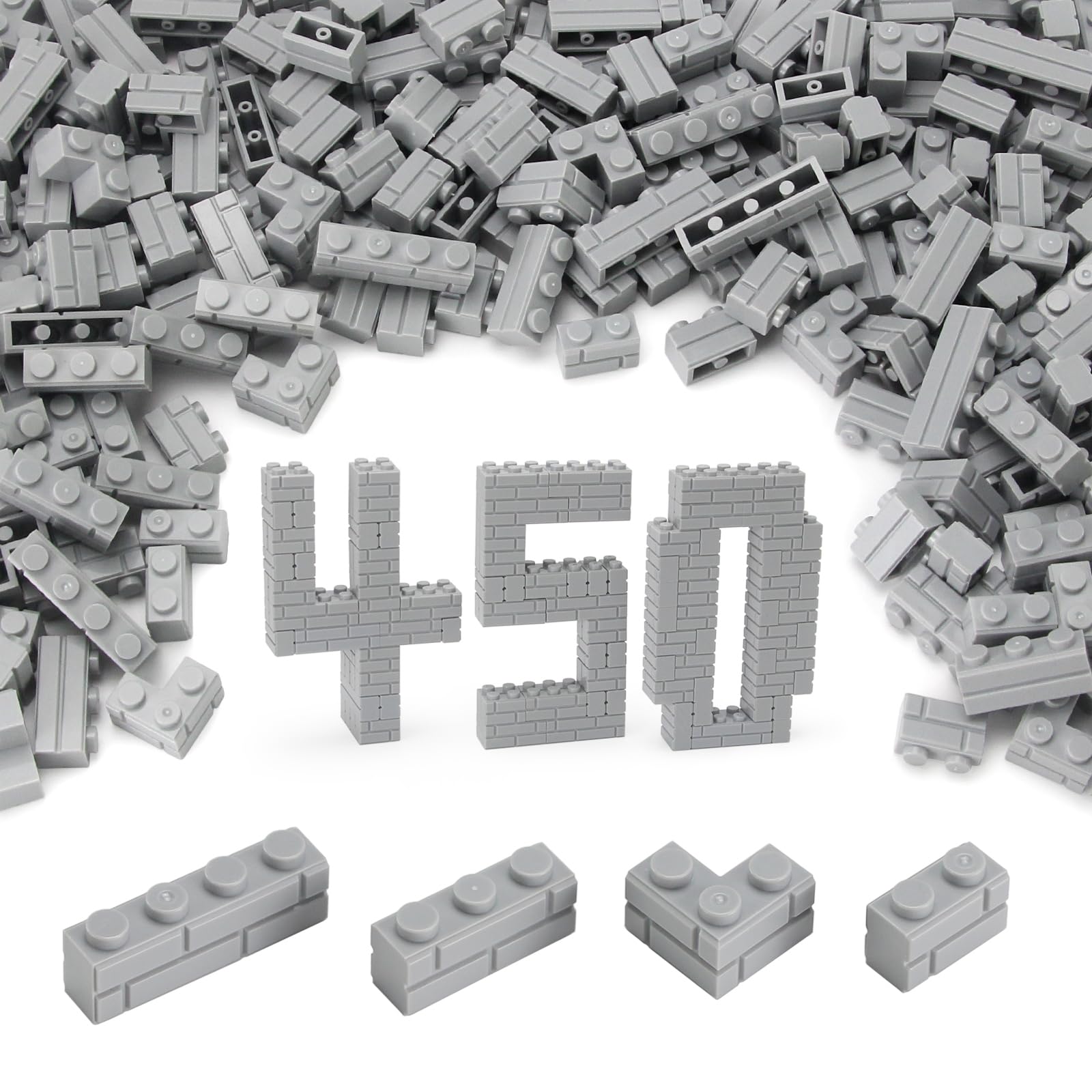 Feleph Masonry Bricks Set gray packaging ready for creative building play