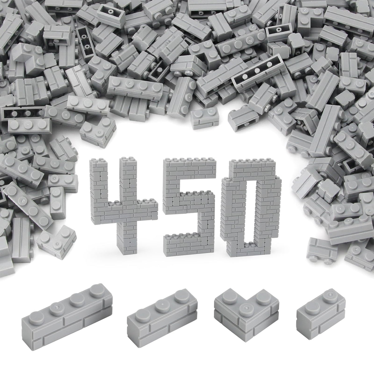 Feleph Masonry Bricks Set gray packaging ready for creative building play