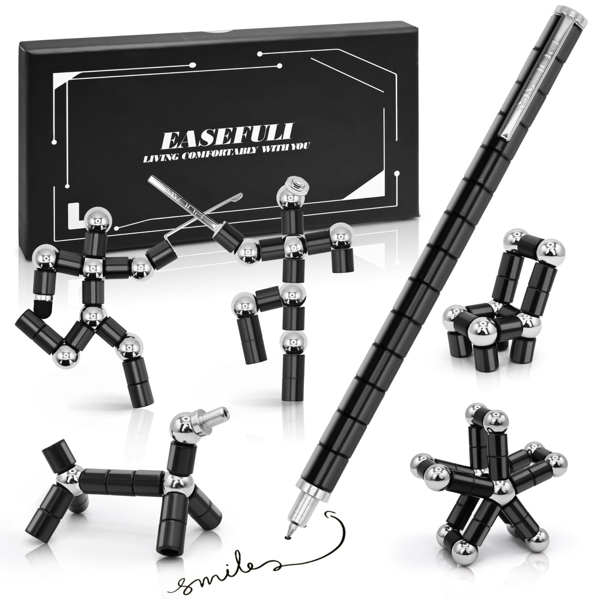 Felikray magnetic fidget pen in black for focused work and play.