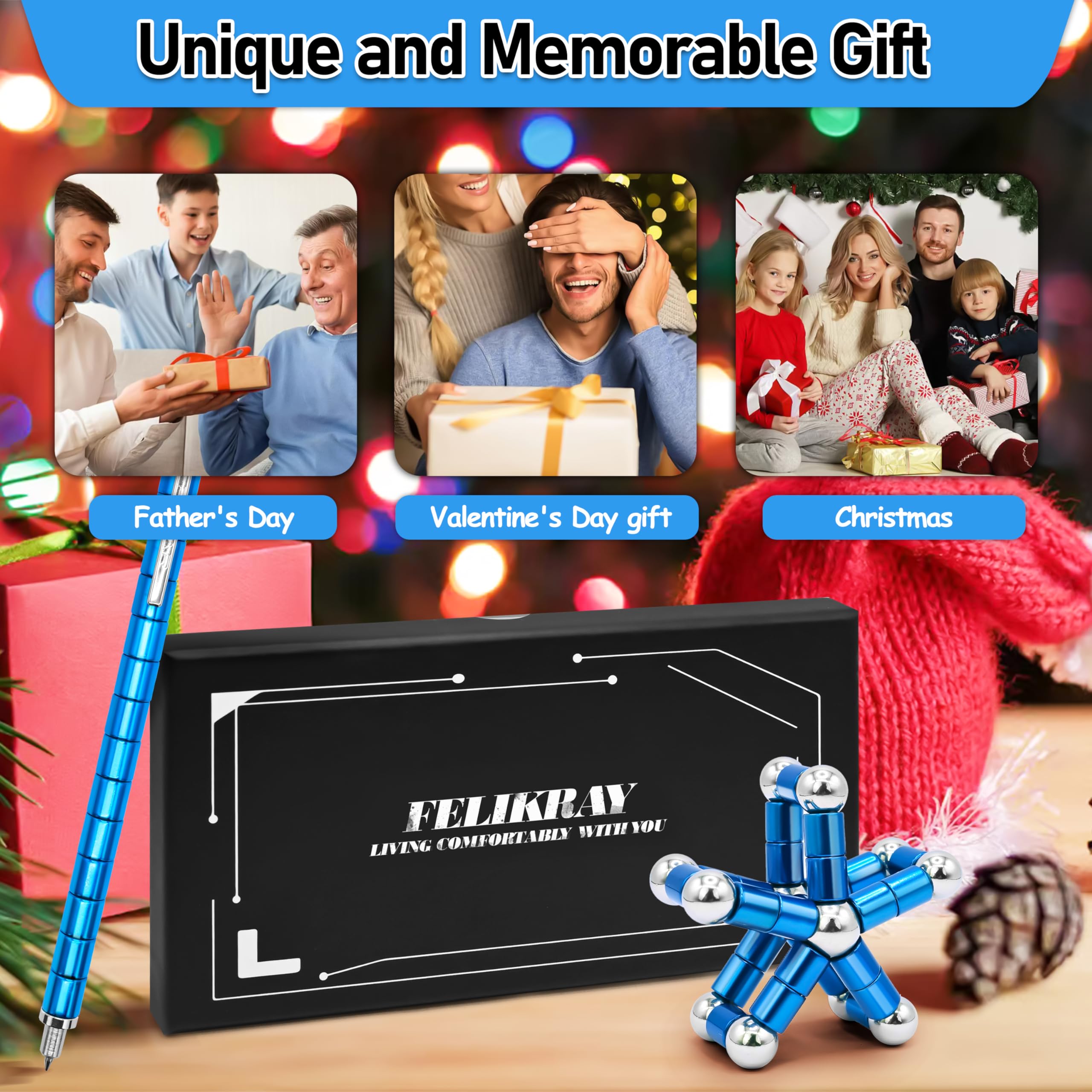 Felikray magnetic fidget pen used for focus moments and stress relief