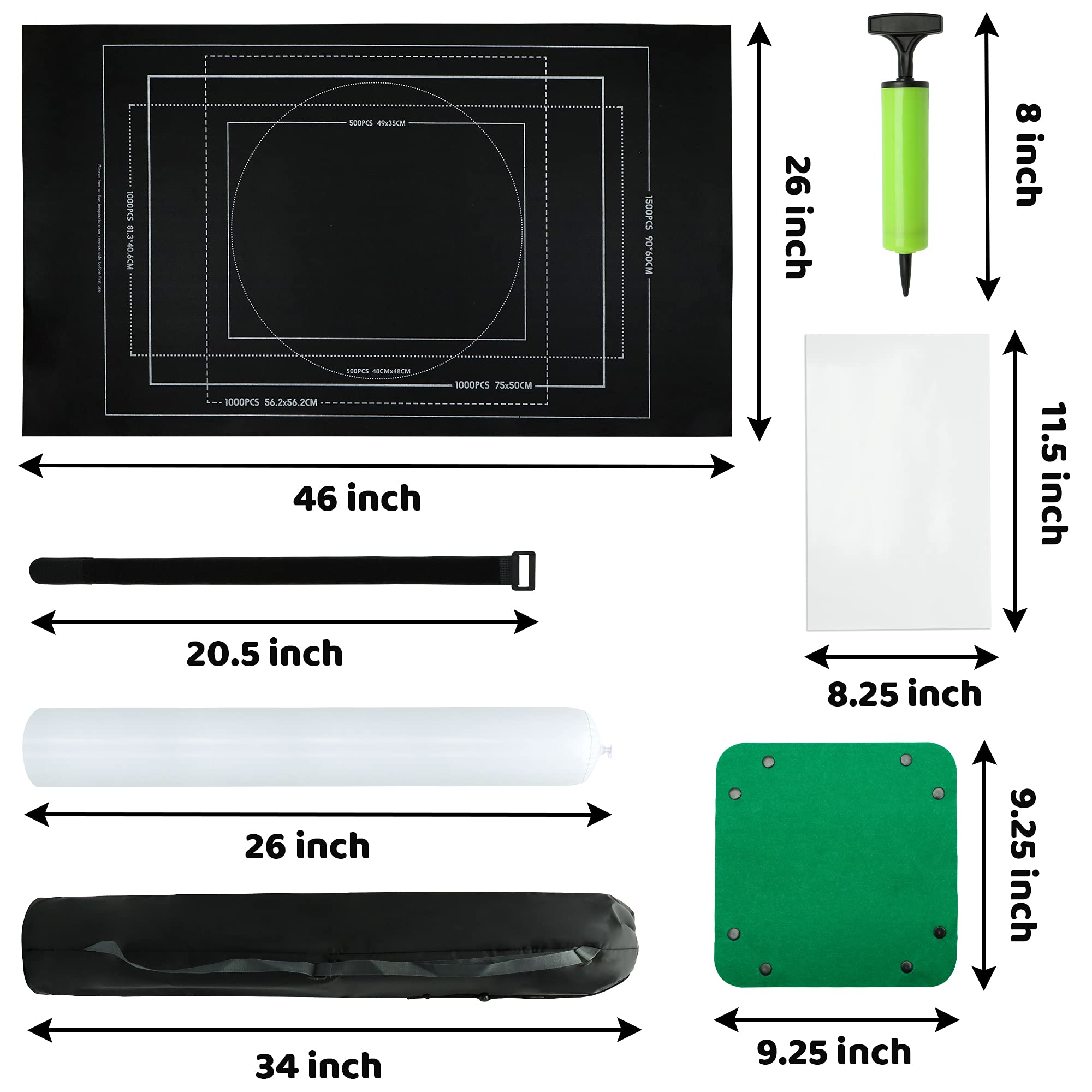 FELIZROCA storage bag and straps for compact travel puzzling