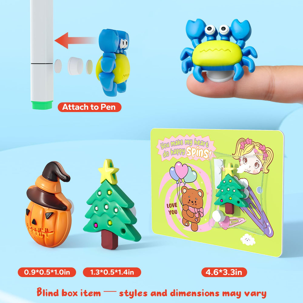 Feltom Valentine cards paired with spinners for easy gifting