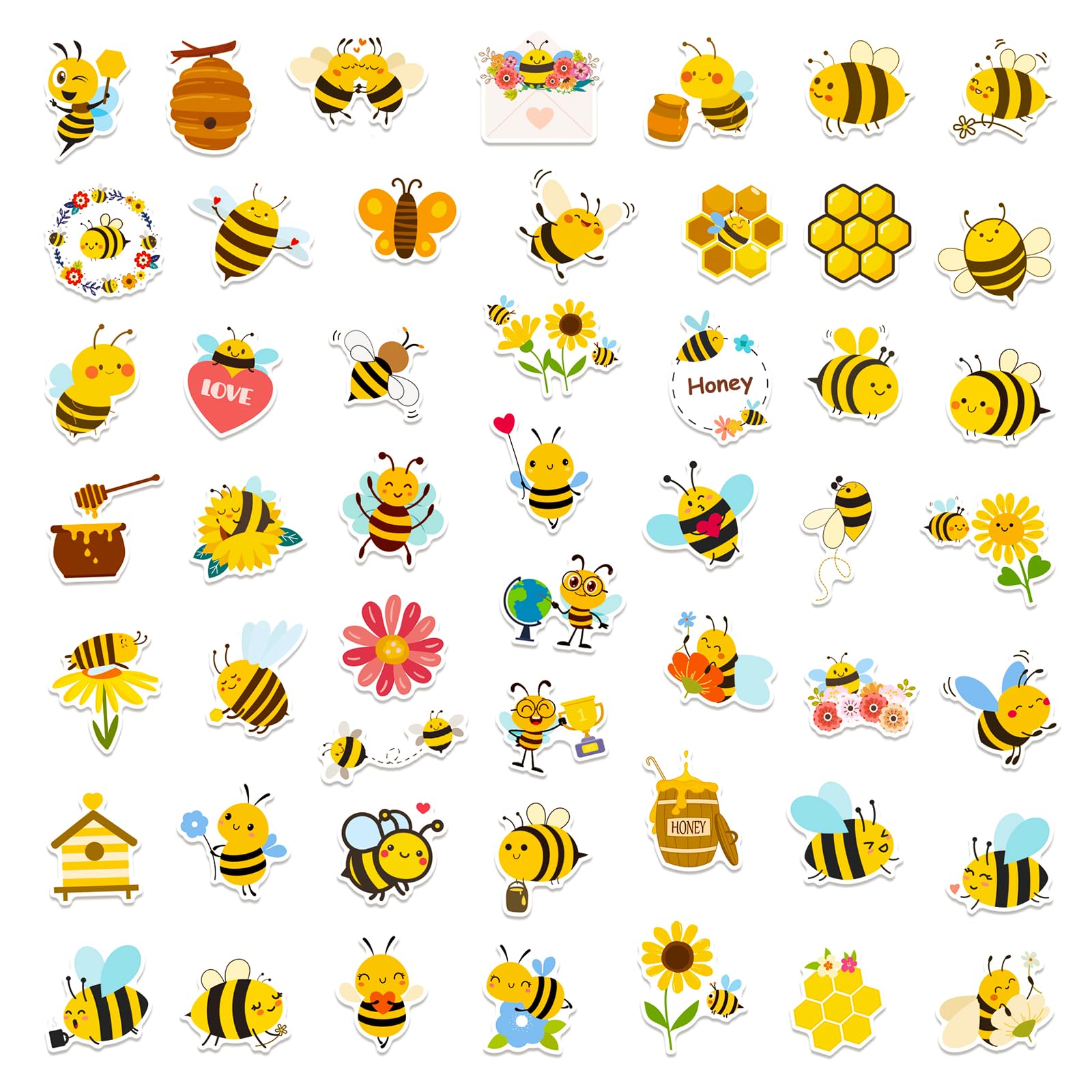 FengHiLe bee stickers on a skateboard provide durable, stylish decoration.