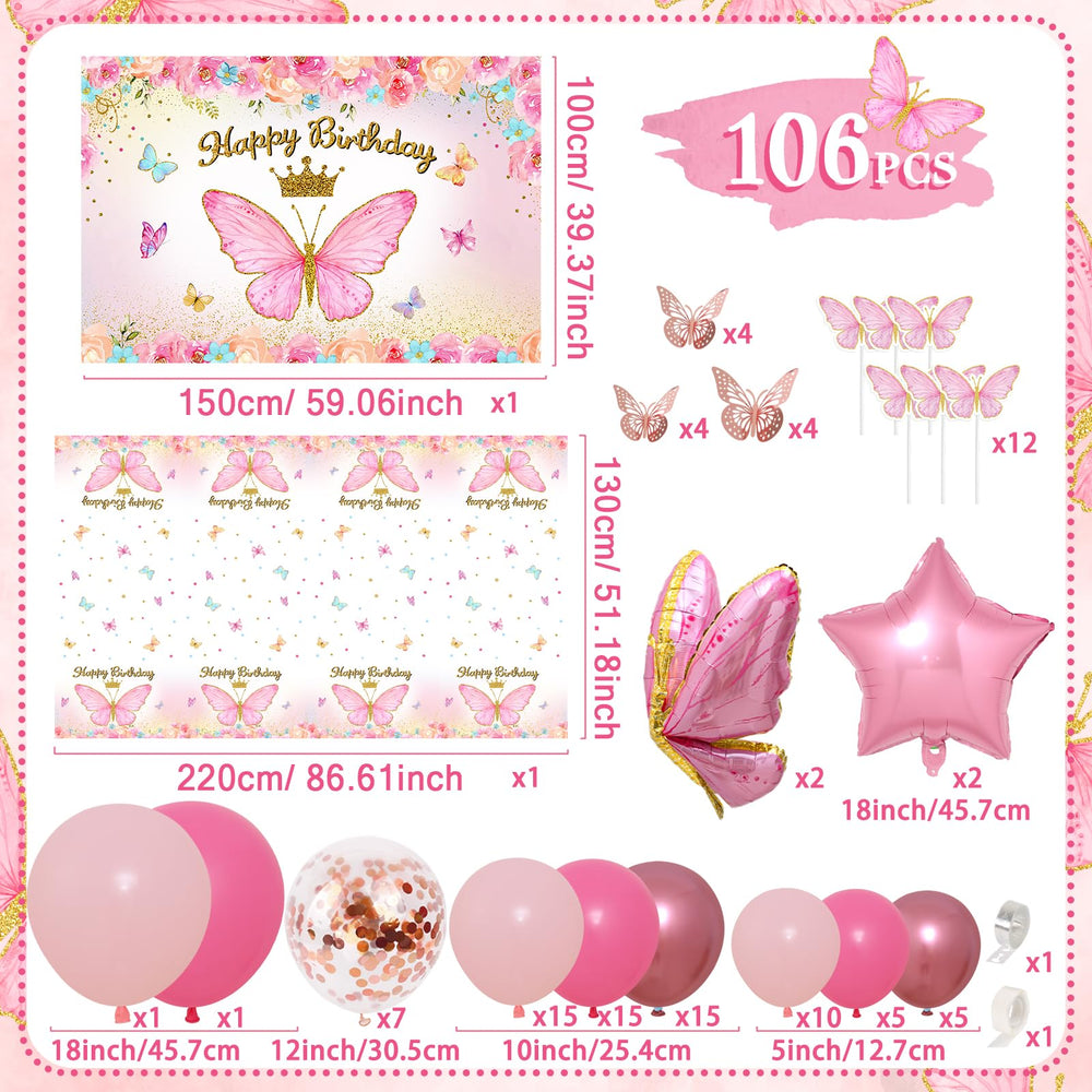 FengRise foil butterfly balloons add whimsy and sparkle to party displays.