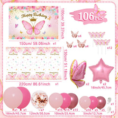 FengRise foil butterfly balloons add whimsy and sparkle to party displays.