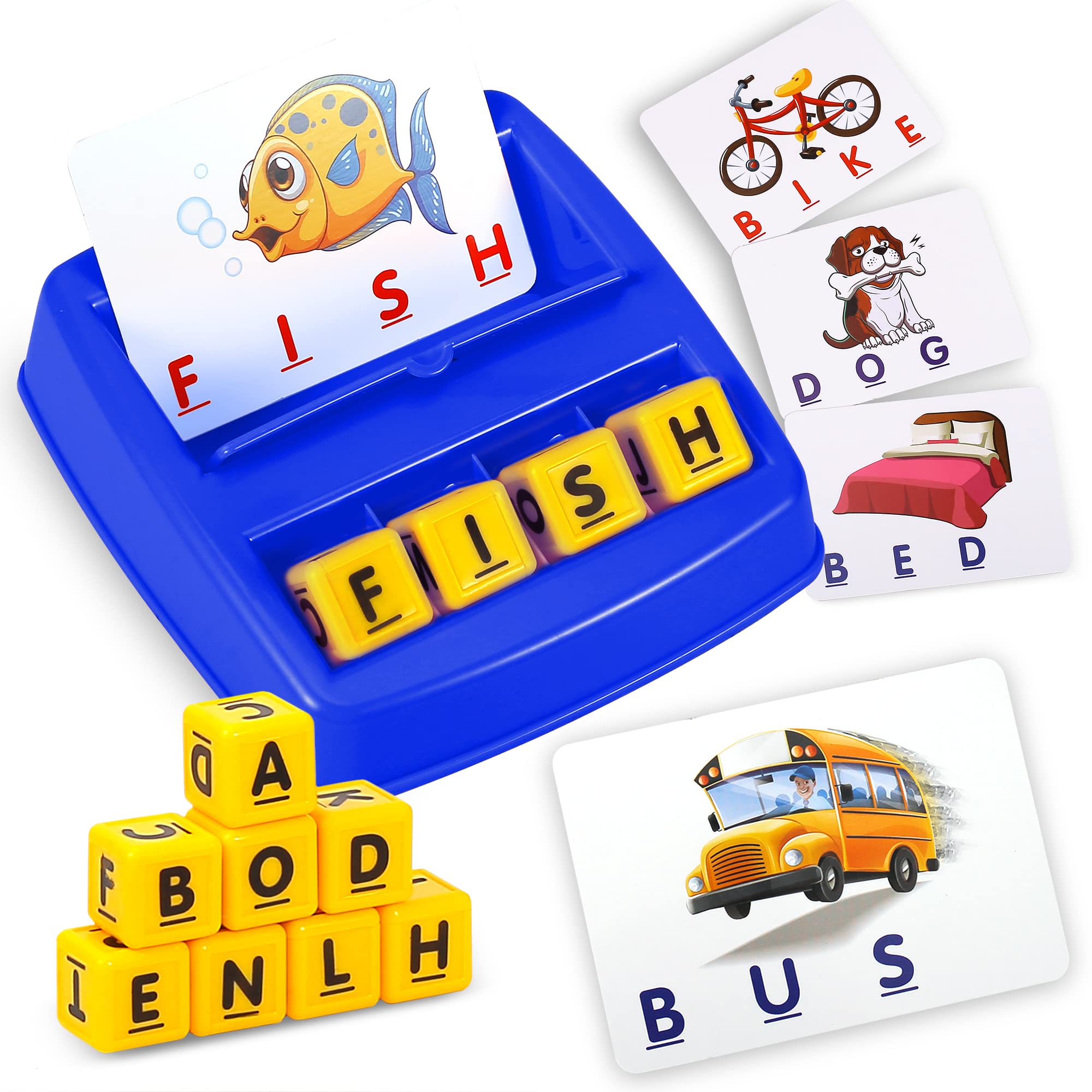 Fenikso matching letter game tray shown with letters to spark early spelling practice