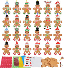 Fennoral gingerbread-man craft set for kids with soft foam stickers, ideal for DIY decorations