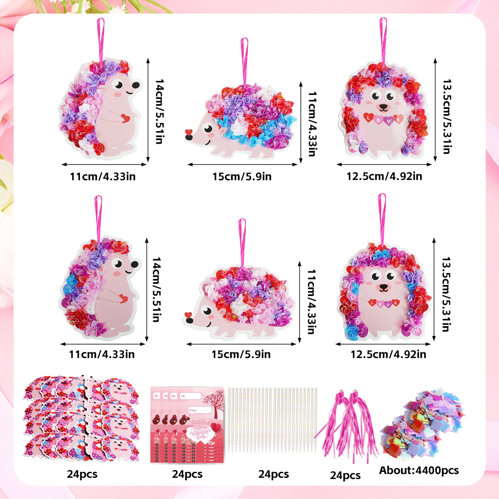 Fennoral Hedgehog Heart Poke Kit – ideal for hanging on windows, walls, or doors.