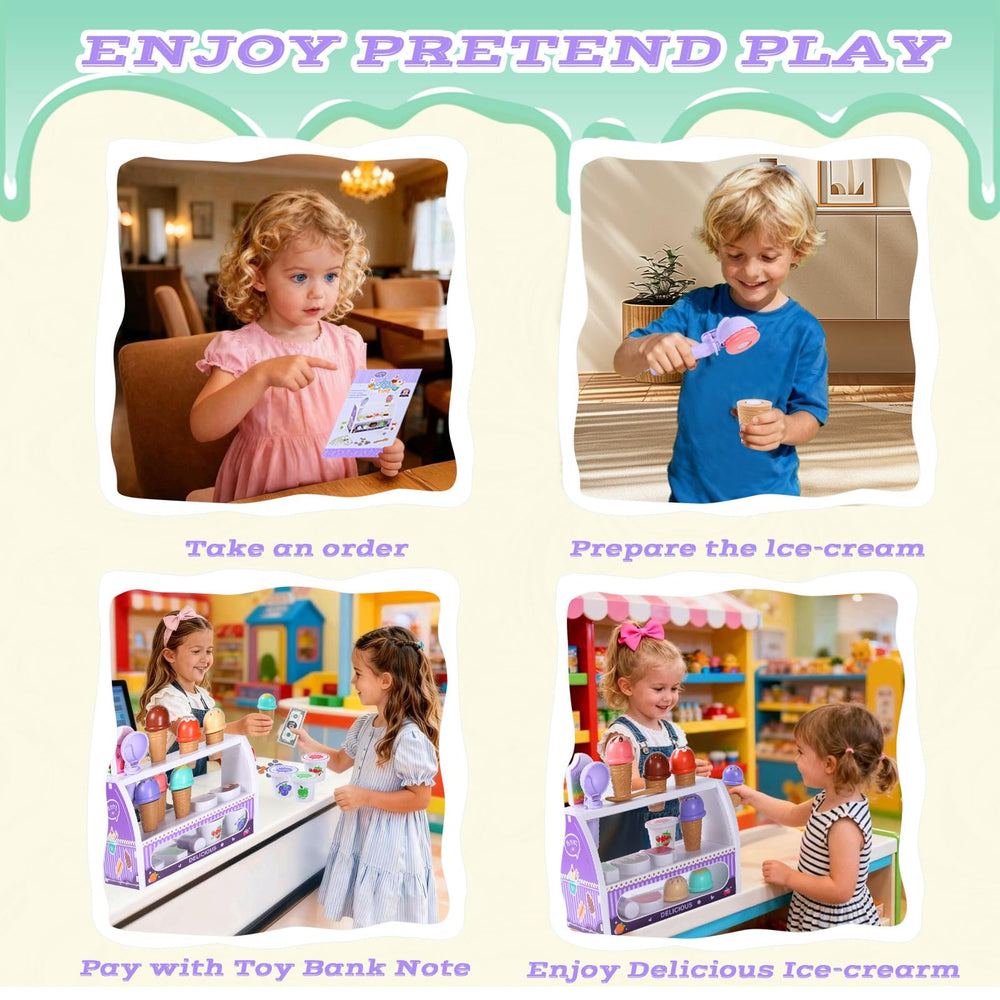 FENYAN menu and money notes enable simple pretend shopping.