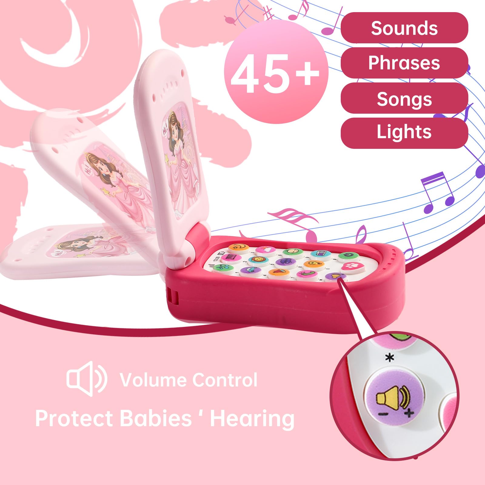 FENYAN educational toy with 15 buttons boosts language learning and interactive play.