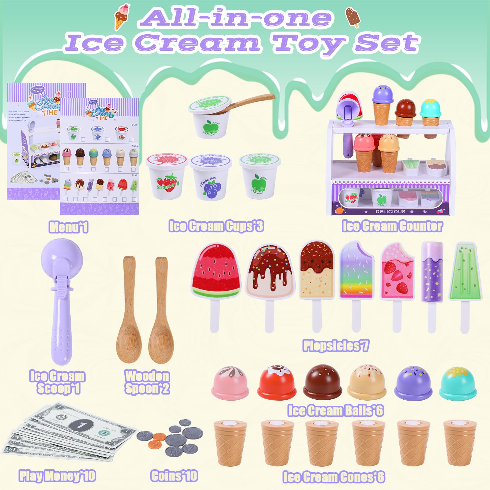 FENYAN popsicle treats add color to storytelling play.