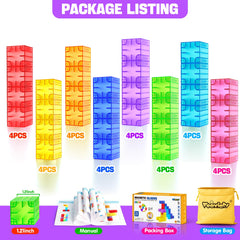 Feoxialy Magnetic Blocks aid early geometry and spatial awareness through stacking.