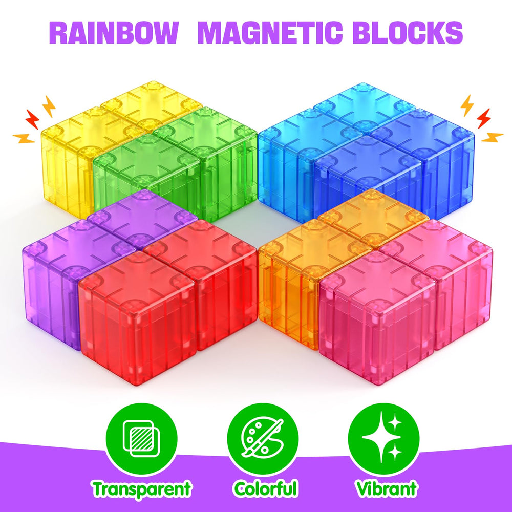 Feoxialy magnetic cubes attract attention with visible magnetic action