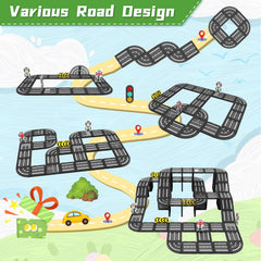 Feoxialy magnetic road tiles with traffic lights promote structured pretend driving