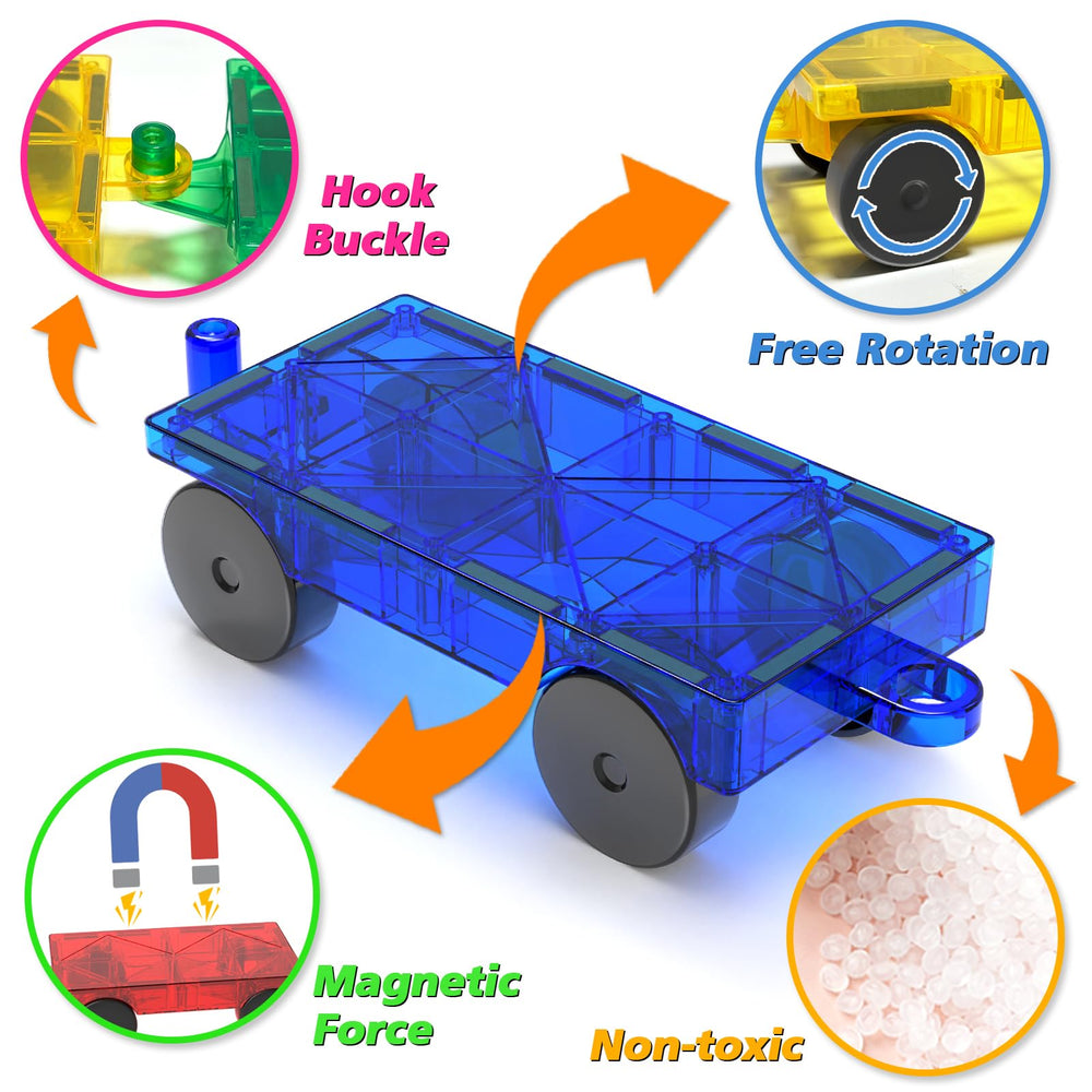 Feoxialy magnetic tiles safe, durable materials ensure long-lasting play.