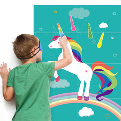 FEPITO 28x21 inch unicorn poster doubles as room decor and party backdrop