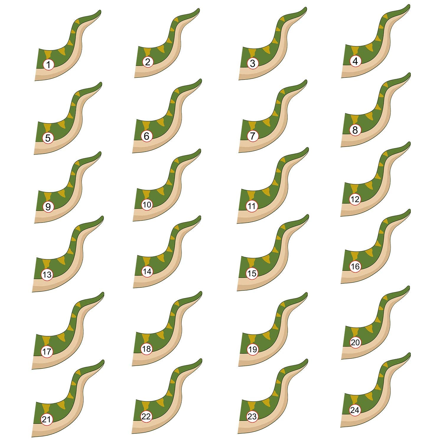 FEPITO dinosaur-tail stickers pack for easy, reusable pinning.