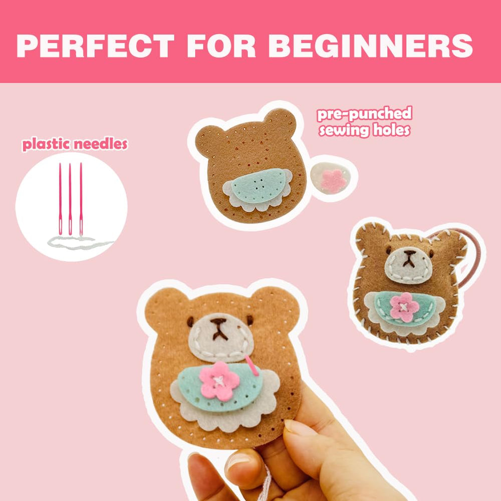 Ferberbears Flet safe plastic needles support child-friendly sewing practice.