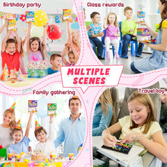 Easter basket stuffer ideas with FEREDO KIDS scratch art delighting kids.