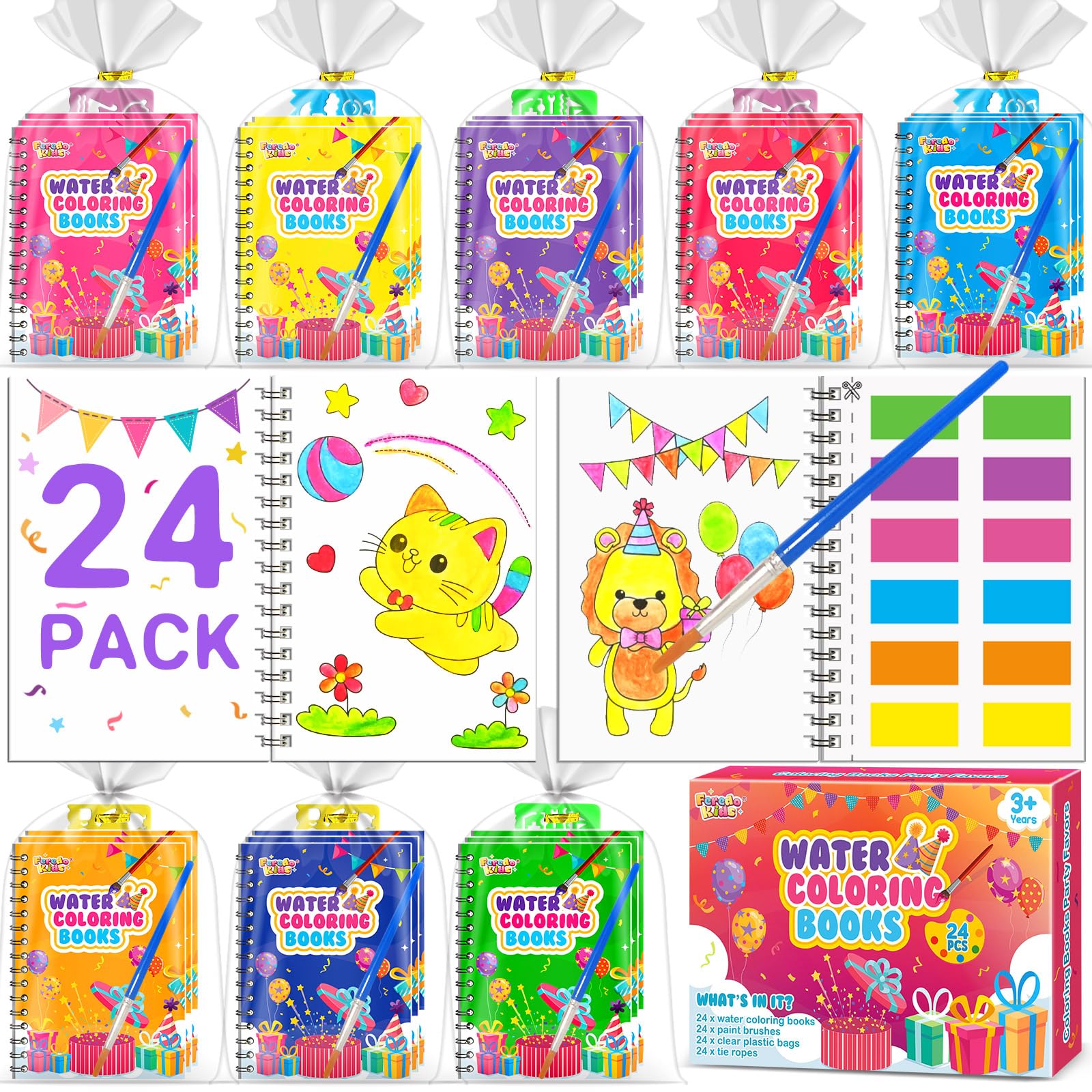 FEREDO KIDS Easter coloring book pack for kids party favors, colorful and portable.