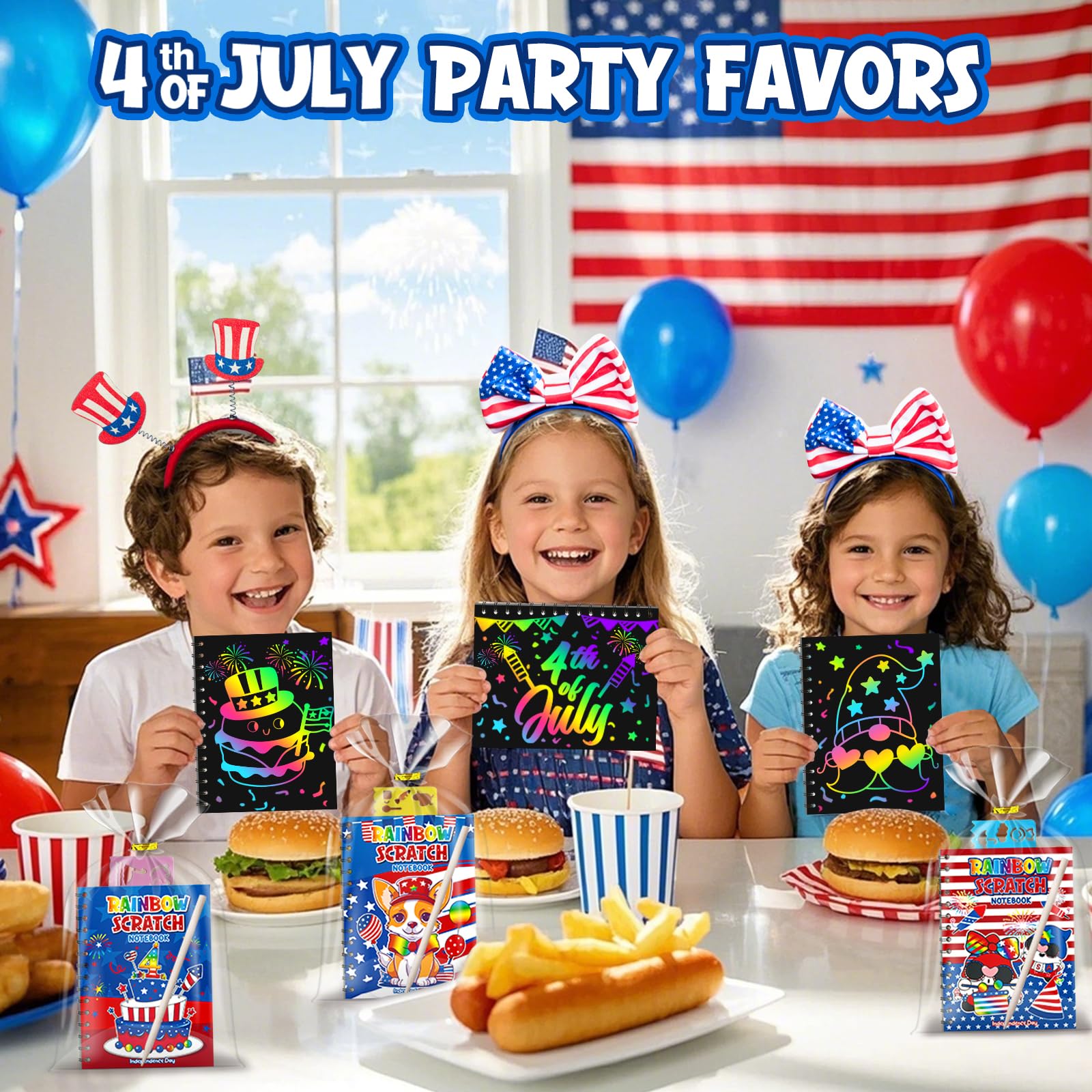 FEREDO KIDS gift bags with scratch art kit for party favors and prizes