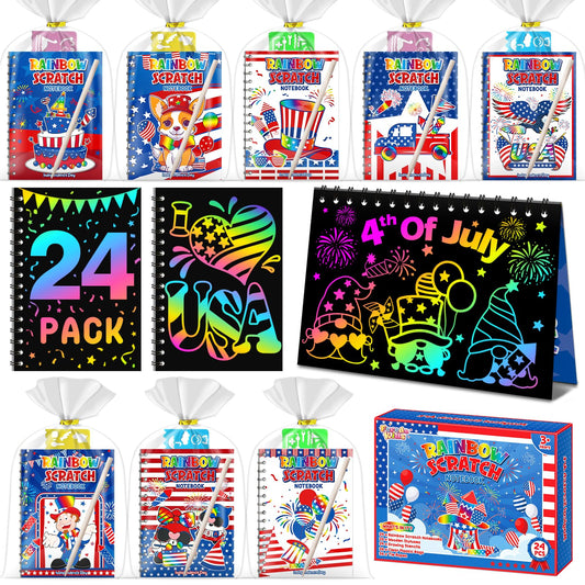 FEREDO KIDS rainbow scratch art notebook reveals vibrant colors for kids crafts