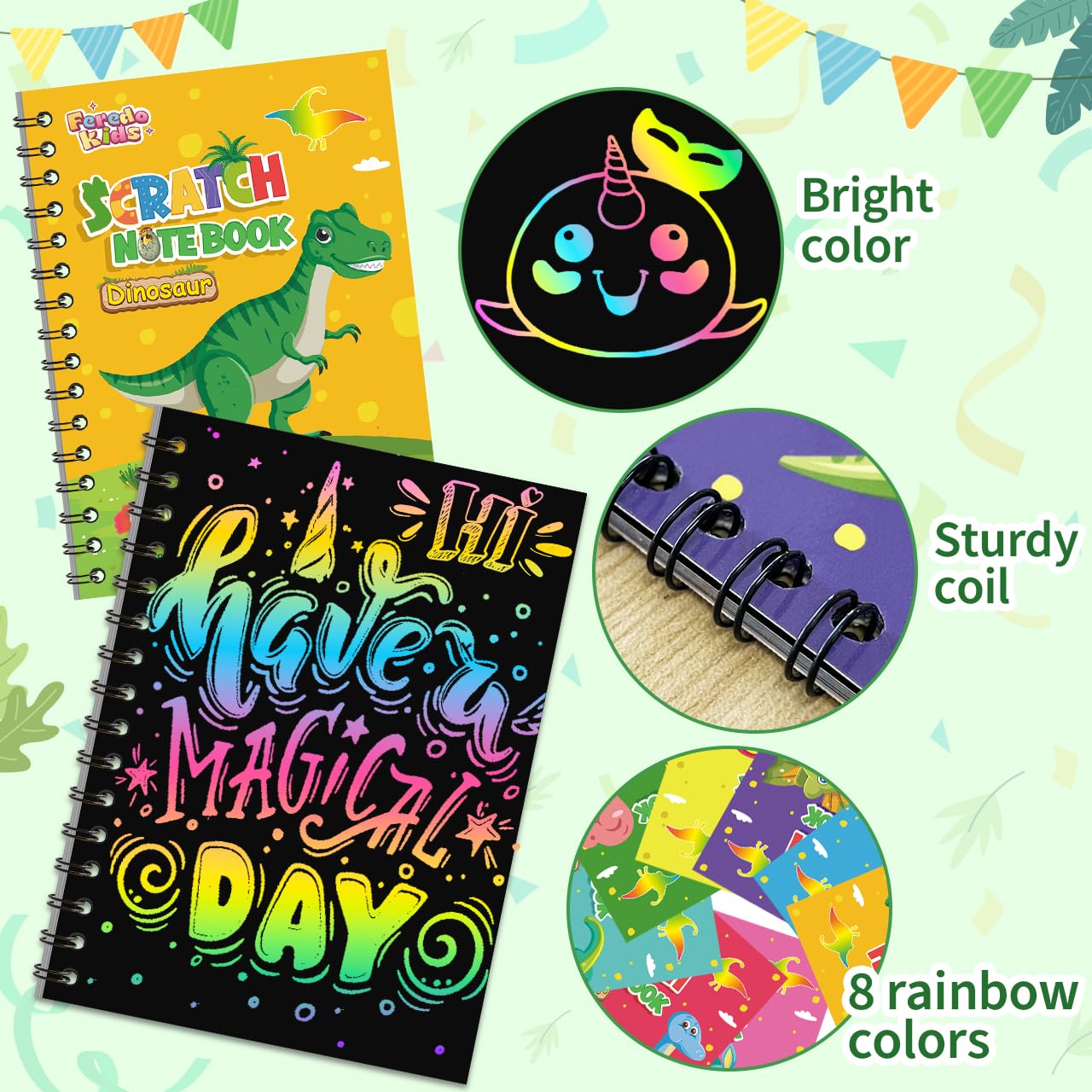FEREDO KIDS Easter basket scratch art idea for seasonal gifts