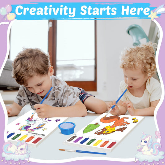 FEREDO KIDS watercolor castle scene: engaging screen-free art for imagination.