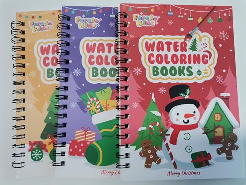 FEREDO KIDS coloring book with water paints on the back for mess-free painting