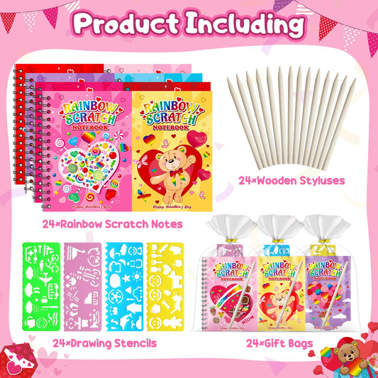 FEREDO KIDS wooden styluses included for precise scratch art activities.