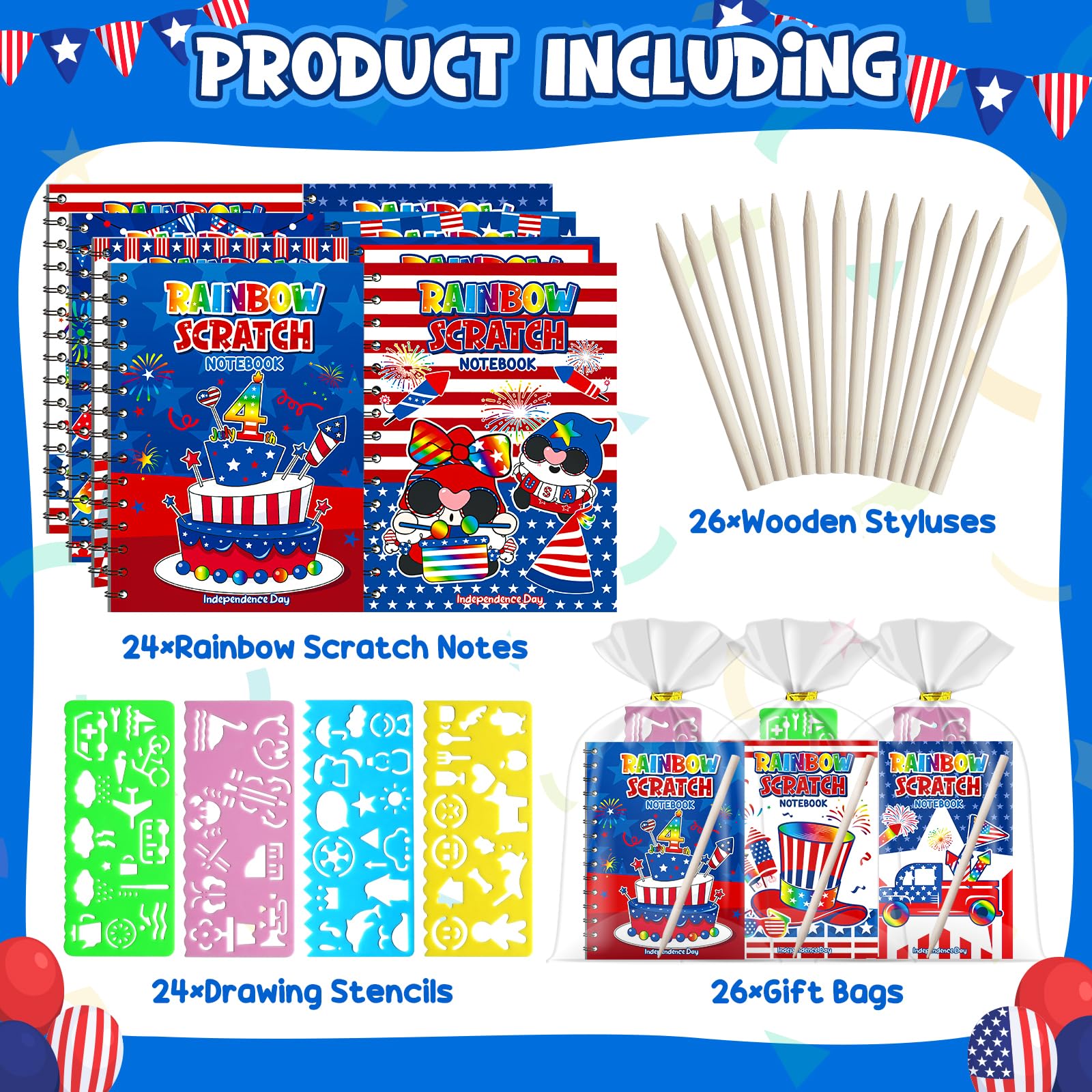 FEREDO KIDS wooden styluses glide smoothly for scratch art activities