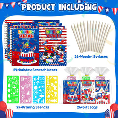 FEREDO KIDS wooden styluses glide smoothly for scratch art activities